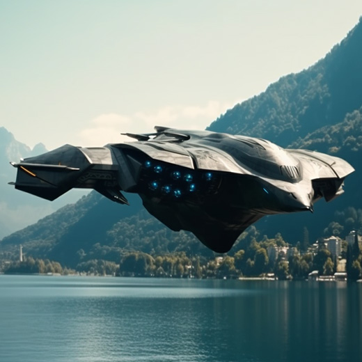 astronave sul lago di como